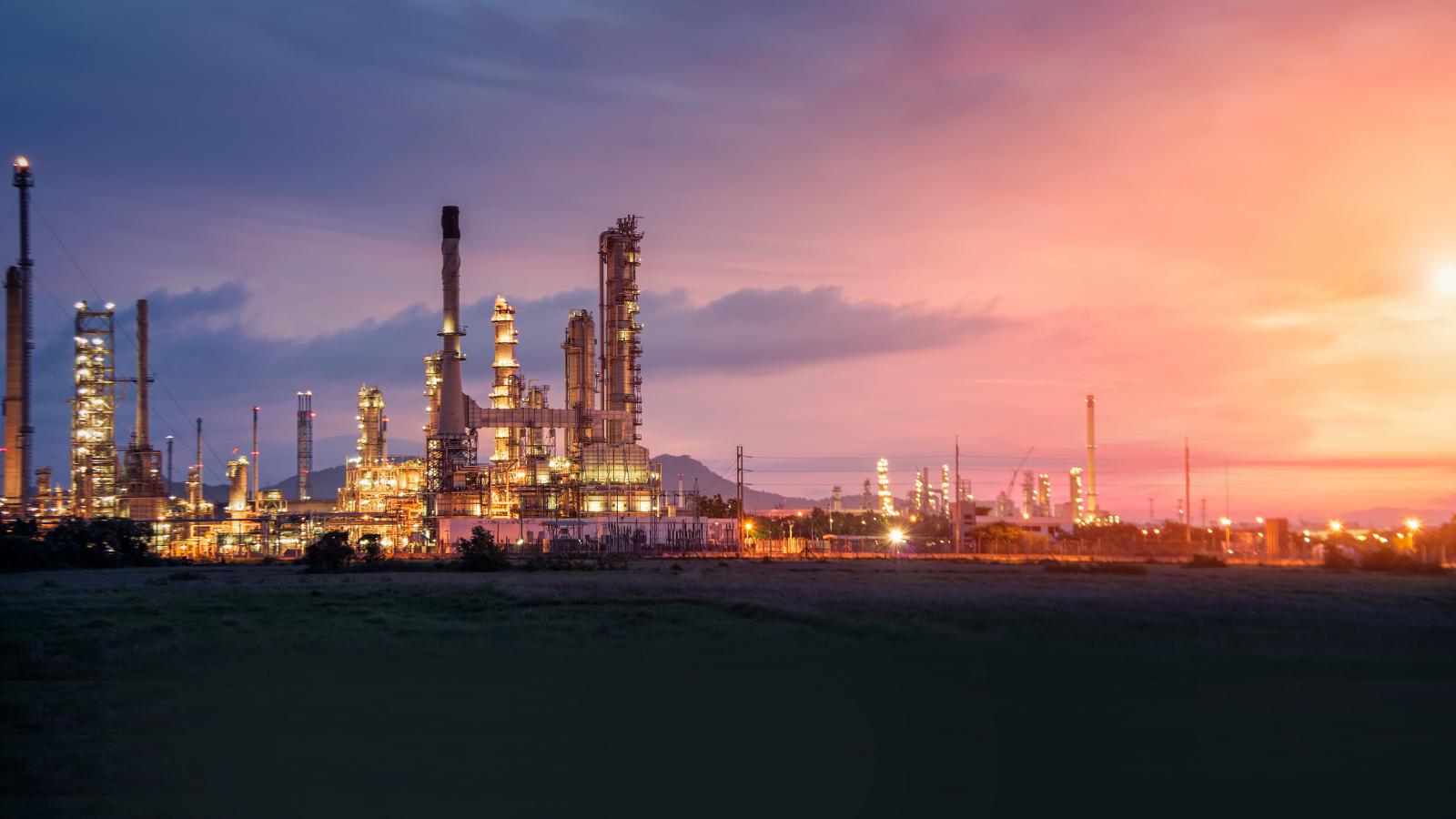 Skyline of refinery