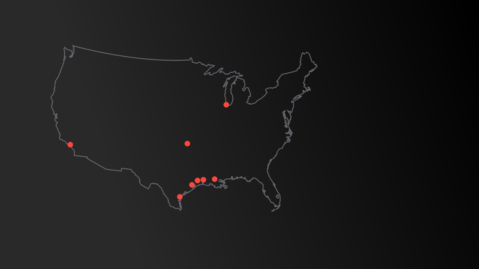 graphic map of US